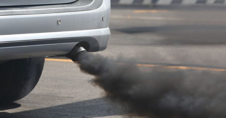 Dark exhaust coming from tailpipe